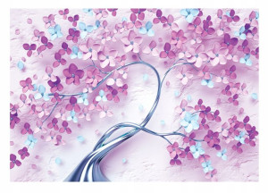 Fototapeta 3D KWIATY DRZEWO Do Sypialni Czarodziejska Magnolia 368x254
