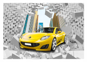Fototapeta DLA CHŁOPCA DZIECI 3D Auto Samochód Tapeta Dziecięca 416x254