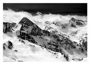 Fototapeta GÓRY 3D Czarno Biała Tatry Tapeta Do Salonu Sypialni 254x184