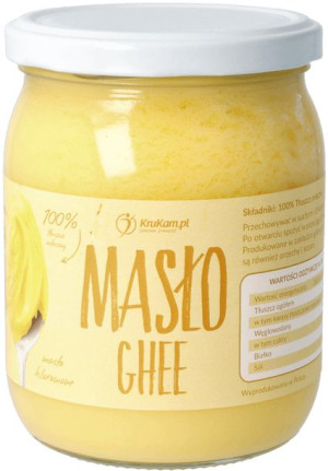Masło klarowane Ghee 500 ml tłuszcz Keto - Krukam
