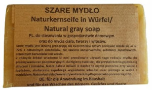 Mydło Szare Naturalne Do Ciała Włosów Gospodarcze 200g