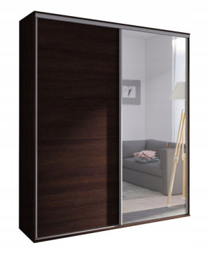 Szafa przesuwna GRANDE 204x244 cm z lustrem wysoka