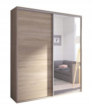 Szafa przesuwna GRANDE 204x244 z lustrem wysoka
