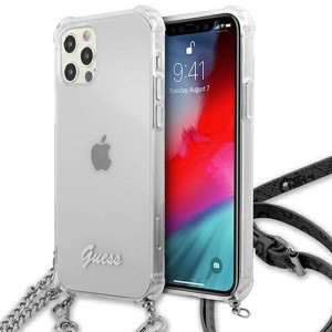 Etui Do Iphone 12 / 12 Pro Guess 4g Silver Chain