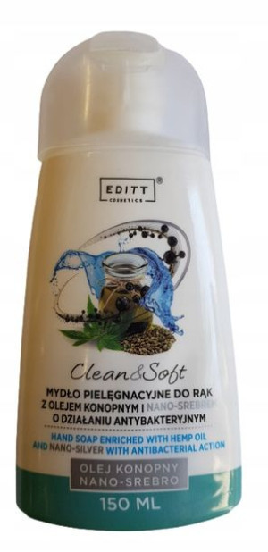 Editt mydło do rąk z olejem konopnym nano srebro 150 ml