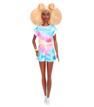 Barbie Lalka Tęczowy Kombinezon Tie-dye