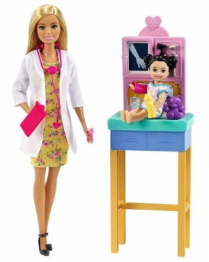 Mattel Lalka Barbie Zestaw Kariera Pediatra