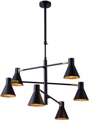 Czarna lampa wisząca industrialna - K064-Nigras