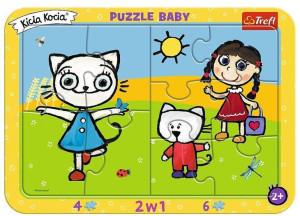 Trefl Puzzle Ramkowe 2w1 Szczęśliwa Kicia Kocia