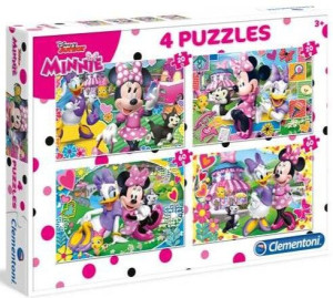 Clementoni Puzzle 4w1 Pomocnicy Myszki Minnie