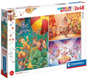 Clementoni Puzzle 3 X 48 El Cyrk The Circus