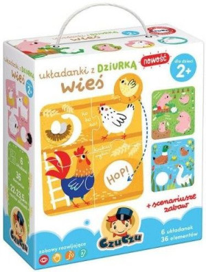Czuczu Puzzle Układanki Z Dziurką Wieś 36 El
