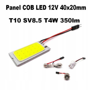 Panel COB LED 40x20mm 12V T10 SV8.5 T4W 350lm
