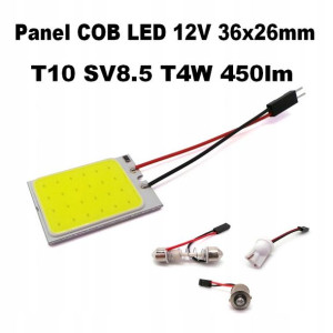 Panel COB LED 36x26mm 12V T10 SV8.5 T4W 450lm