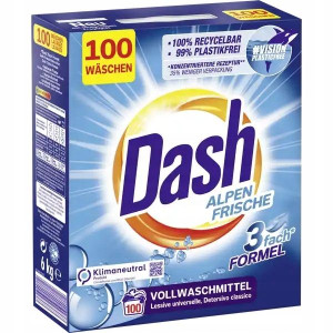 Dash proszek do białego alpen 100 prań 6 kg DE