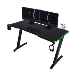 Biurko Gamingowe GameShark ZEO BLACK RGB + PODKŁADKA