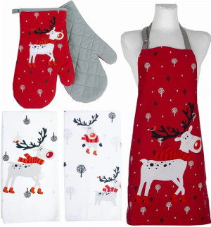 Komplet kuchennych BOŻE NARODZENIE RUDOLPHO