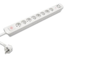 Listwa antyprzepięciowa QOLTEC Quick Switch 1.8M  8-GNIAZD + 2xUSB(2.1A/5.0