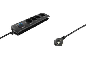 Listwa antyprzepięciowa QOLTEC  2.5M  4-GNIAZDA CZARNA Modern