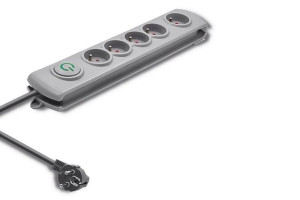Listwa antyprzepięciowa QOLTEC 1.8M  5-GNIAZDA SZARA / Modern