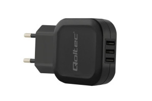 Ładowarka sieciowa (zasilacz) QOLTEC 17W 5V 3.4A 3xUSB