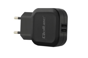 Ładowarka Sieciowa (zasilacz) Qoltec 17w // 5v / 3.4a // 2xusb