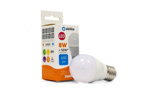 Żarówka Led Abilite Kulka Mleczna B.ciepła E27 8w/230v 640lm G45