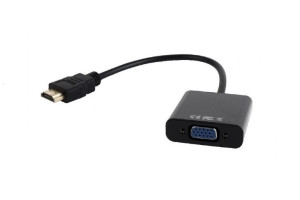 Adapter Hdmi-a(m)- Vga(f) +audio Na Kablu Gembird Black