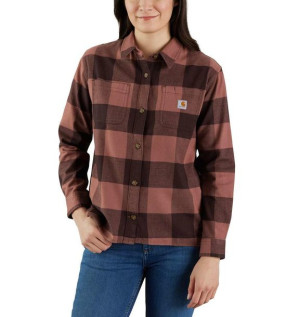 Koszula Damska Carhartt Rugged Flex® Loose Fit Flanner Shirt BLACKBERRY