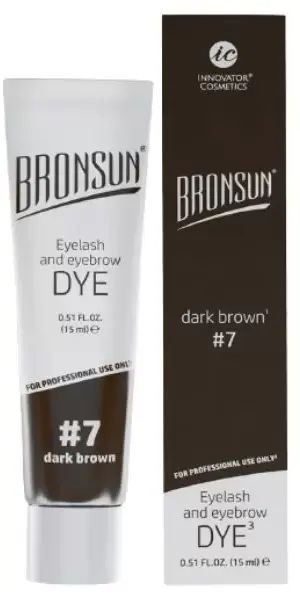 Farba do brwi rzęs BRONSUN farbka DARK BROWN brąz