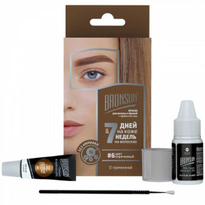 Zestaw do farbowania brwi rzęs Bronsun BROWN brąz