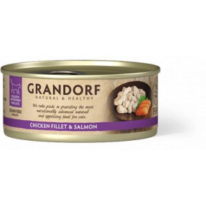 Grandorf Chicken Breast & Salmon Karma Dla Kota Filet z Piersi Kurczaka i Ł