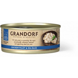 Grandorf Chicken Breast & Sea Bass Karma Dla Kota Filet z Piersi Kurczaka i