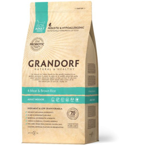 Grandorf 4 Meat & Brown Rice Adult Indoor Karma Dla Dorosłych Kotów 400 g