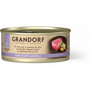 Grandorf Tuna Fillet & Mussels Karma Dla Kota Filet z Tuńczyka i Małże 70 g