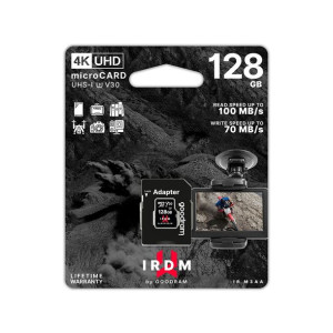 Goodram karta pamięci IRDM 64GB microSD UHS-I U3 V30 z adapterem