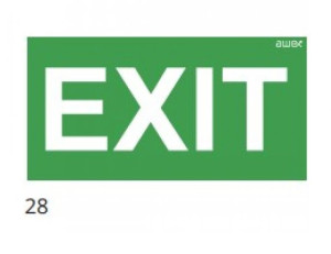 EXIT Piktogram naklejany 150x300 PD28