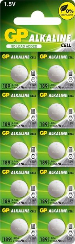 10x Baterie Alkaliczne Mini Gp G10 Ag10 Lr1130