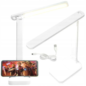 Lampka Biurowa Szkolna Stojak Na Tel Led Usb Nocna