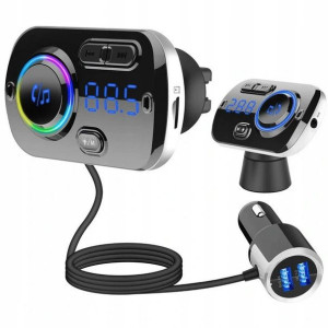 Transmiter FM ładowarka USB ZESTAW SAMOCHODOWY
