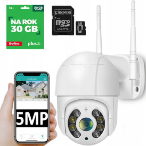 Kamera Obrotowa Zewnętrzna 5mpx Wifi Gsm Sim Karta