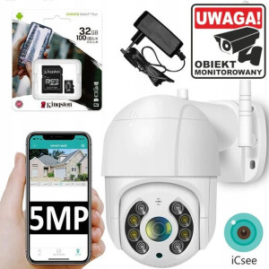 Kamera obrotowa zewnętrzna PTZ IP 5MP 4XZOOM WiFi
