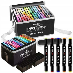 Markery Alkoholowe Touch Zestaw Pro 168 Torba Etui