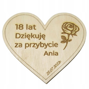 Podzi?kowania dla go?ci 18stka urodziny magnes