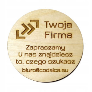 Magnesy na lodówkę logo gadżet reklama 10szt
