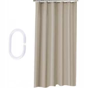 Zasłona prysznicowa tekstylna 180x200 taupe