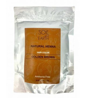 Ekskluzywna Henna do włosów Indyjska ZŁOTY BRĄZ 100g Soil&Earth