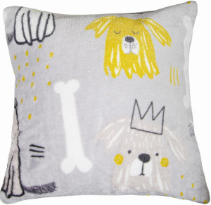 Poszewka dekoracyjna DOGGS szara 40x40 CM