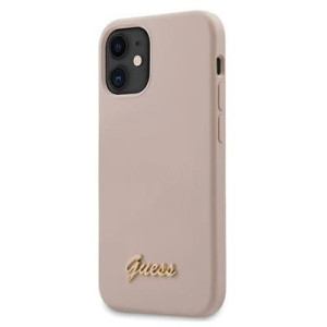 Guess Guhcp12slslmglp Do Iphone 12 Mini 5,4" Silicone Script Gold Logo