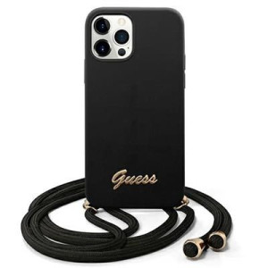Guess Guhcp12llsclmgbk Do Iphone 12 Pro Max 6,7" Czarny/metal Logo Cord